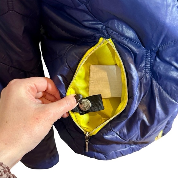 SCOTTeVEST Lola Nylon Quilted Puffer Jacket in Rhapsody Blue 16 Pockets Travel - Picture 9 of 13